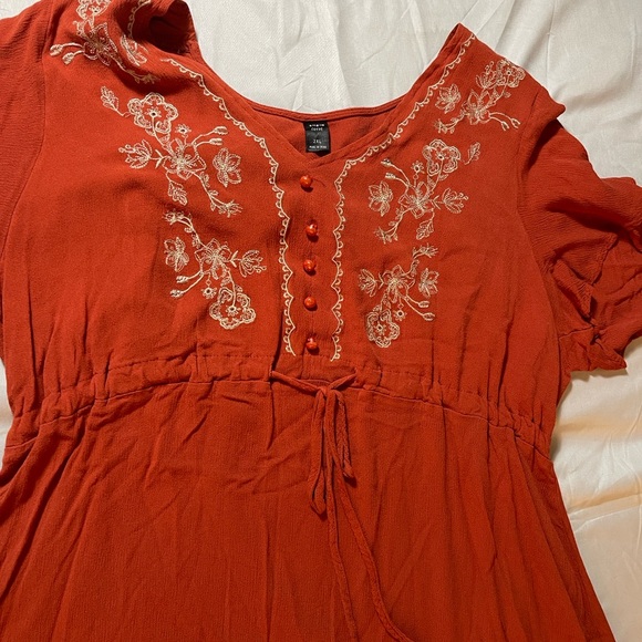 Embroidered Rust Top - Picture 10 of 13